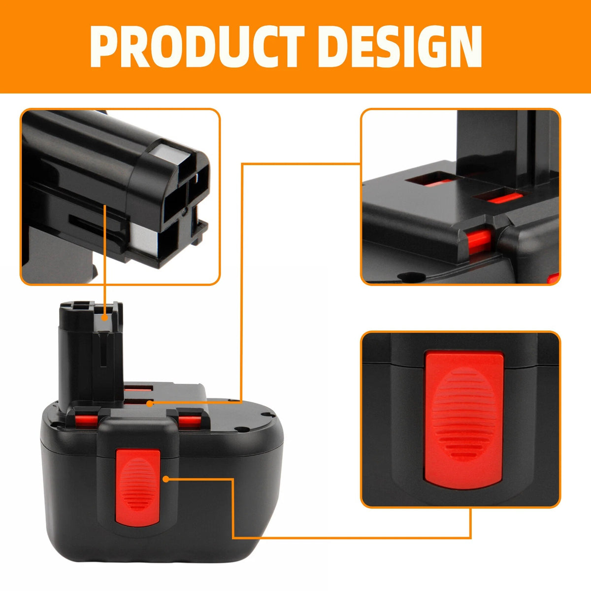 Batterie Ni-MH SHENTEC 3500 mAh pour Bosch BAT240 BAT299 BAT030 BAT031 GBH24VF