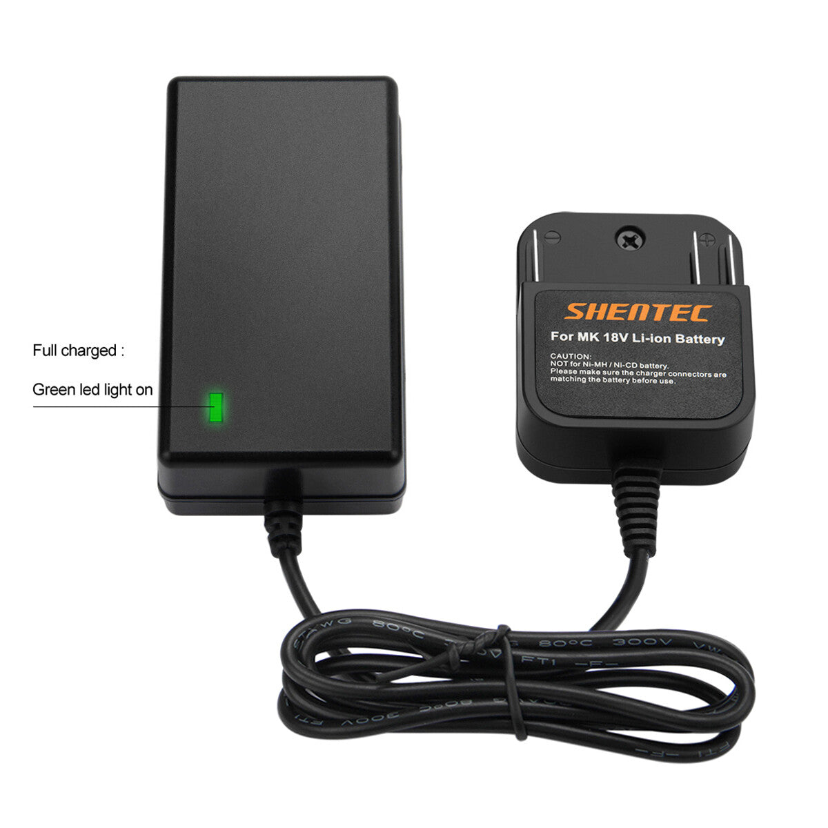 Chargeur de batterie Li-ion SHENTEC pour Makita BL1830 LXT400 BL1815 BL1840 194205-3 BL1850