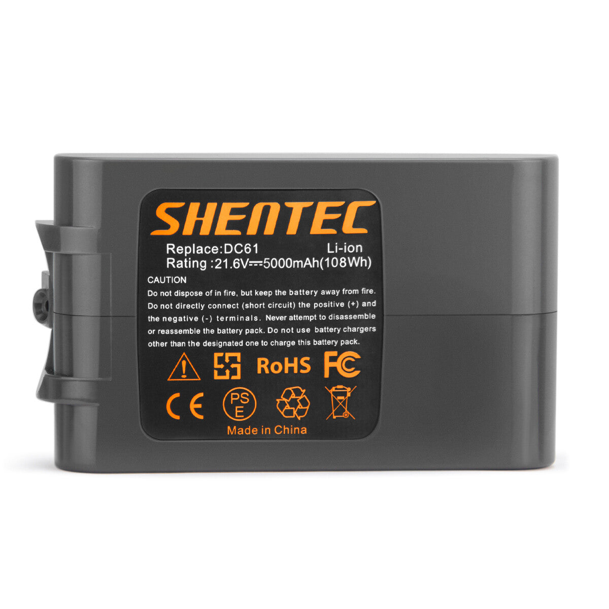 SHENTEC Batterie de remplacement Li-ion 21.6V 5000mAh pour Dyson V6 DC58 DC72 DC61 DC62 DC74 DC59 965874-02