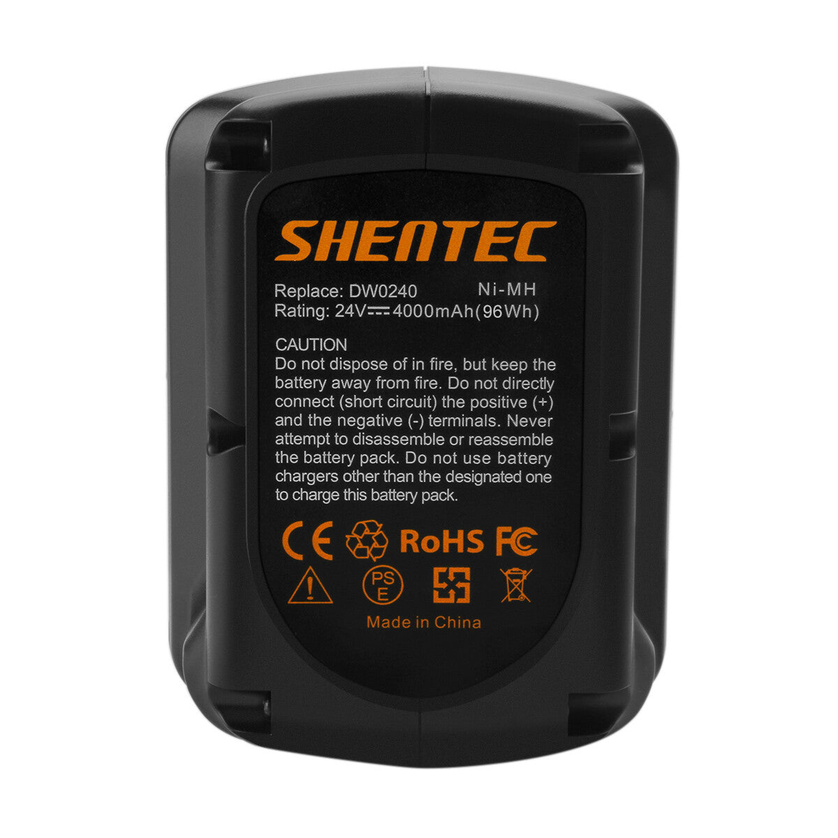 SHENTEC 24V 4000mAh Ni-MH Batterie de Remplacement pour Dewalt DE-24 DE0240 DE0241 DE0243 DW0242 DW0240 DW007