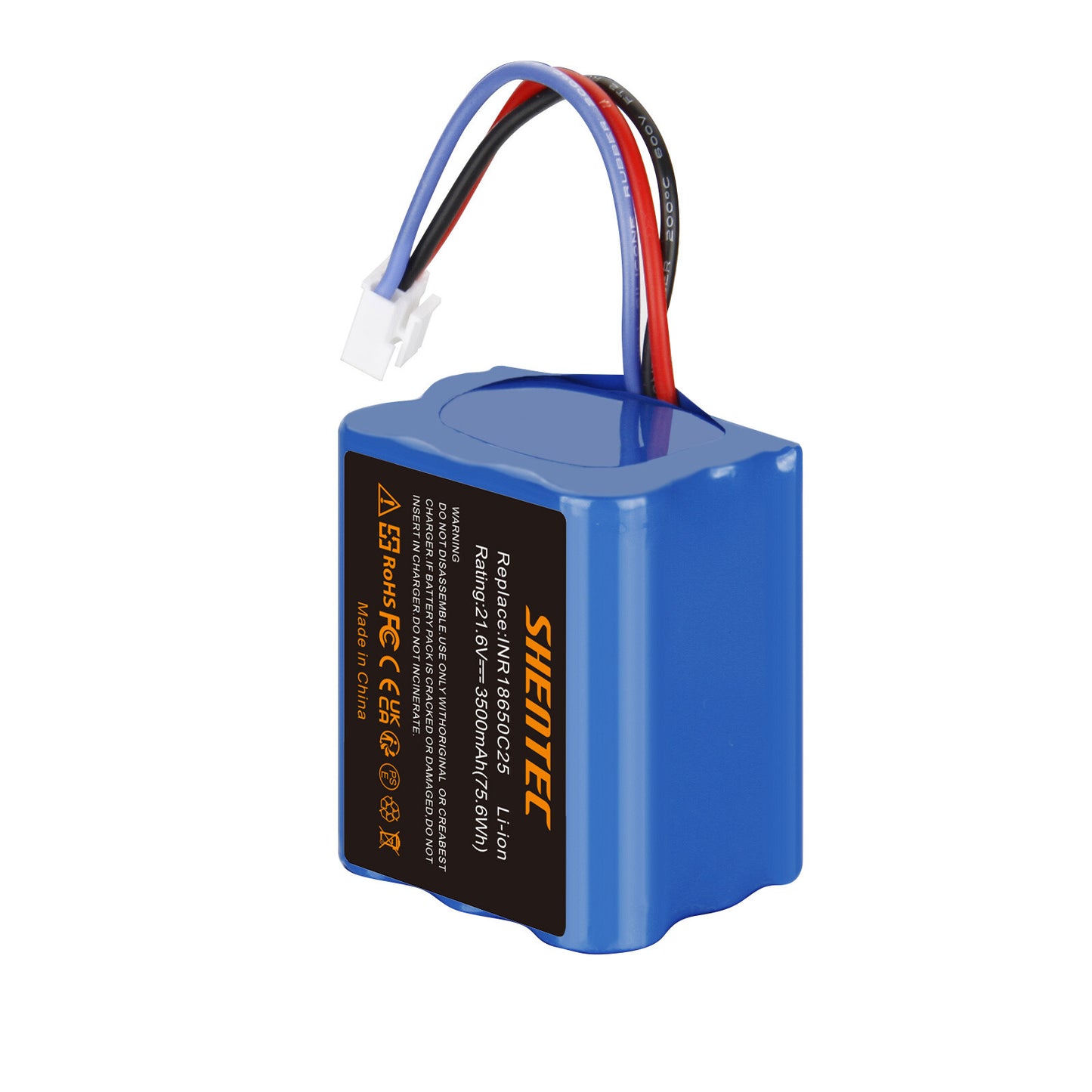 Batterie de remplacement SHENTEC 3.5Ah 21,6V pour Philips FC6721 FC6723 FC6721 FC6722 FC6729 INR18650C25