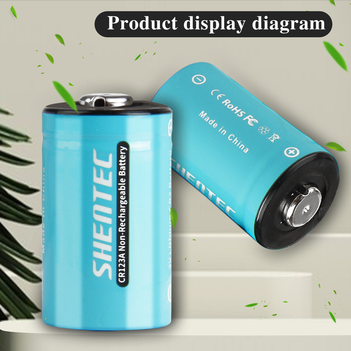 SHENTEC Lot de 20 piles au lithium 3V 1600mAh 123 CR123 CR123A pour appareil photo DL123A