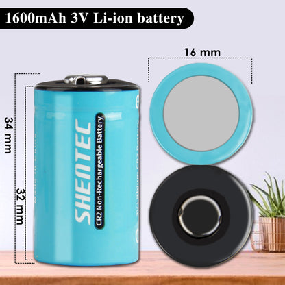 SHENTEC Lot de 20 piles au lithium 3V 1600mAh 123 CR123 CR123A pour appareil photo DL123A