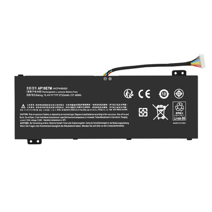 57Wh 15.4V Batterie De Remplacement AP18E8M E7M 4ICP4/70/88 Pour Acer Nitro 7 AN715-51 AN515-52