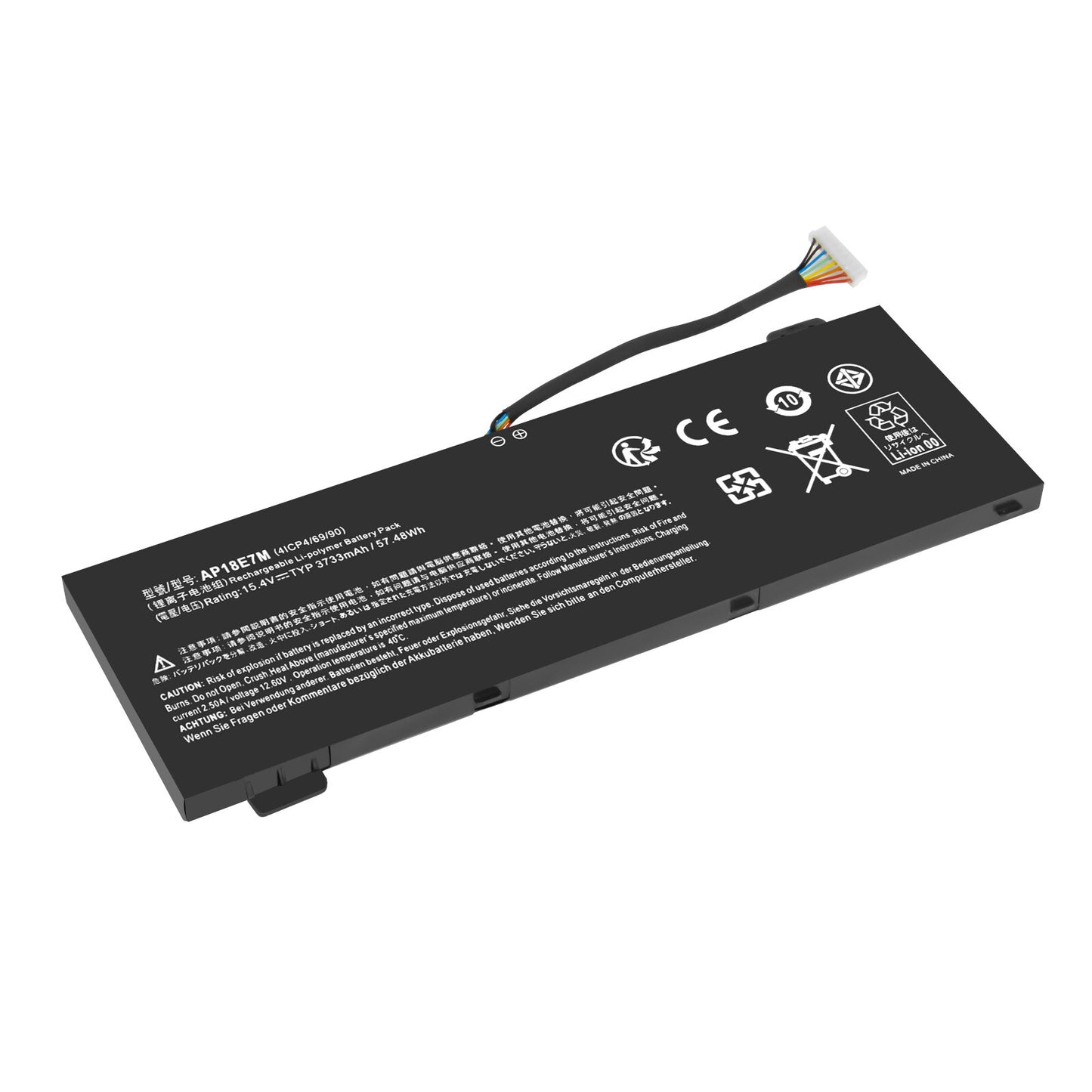 57Wh 15.4V Batterie De Remplacement AP18E8M E7M 4ICP4/70/88 Pour Acer Nitro 7 AN715-51 AN515-52