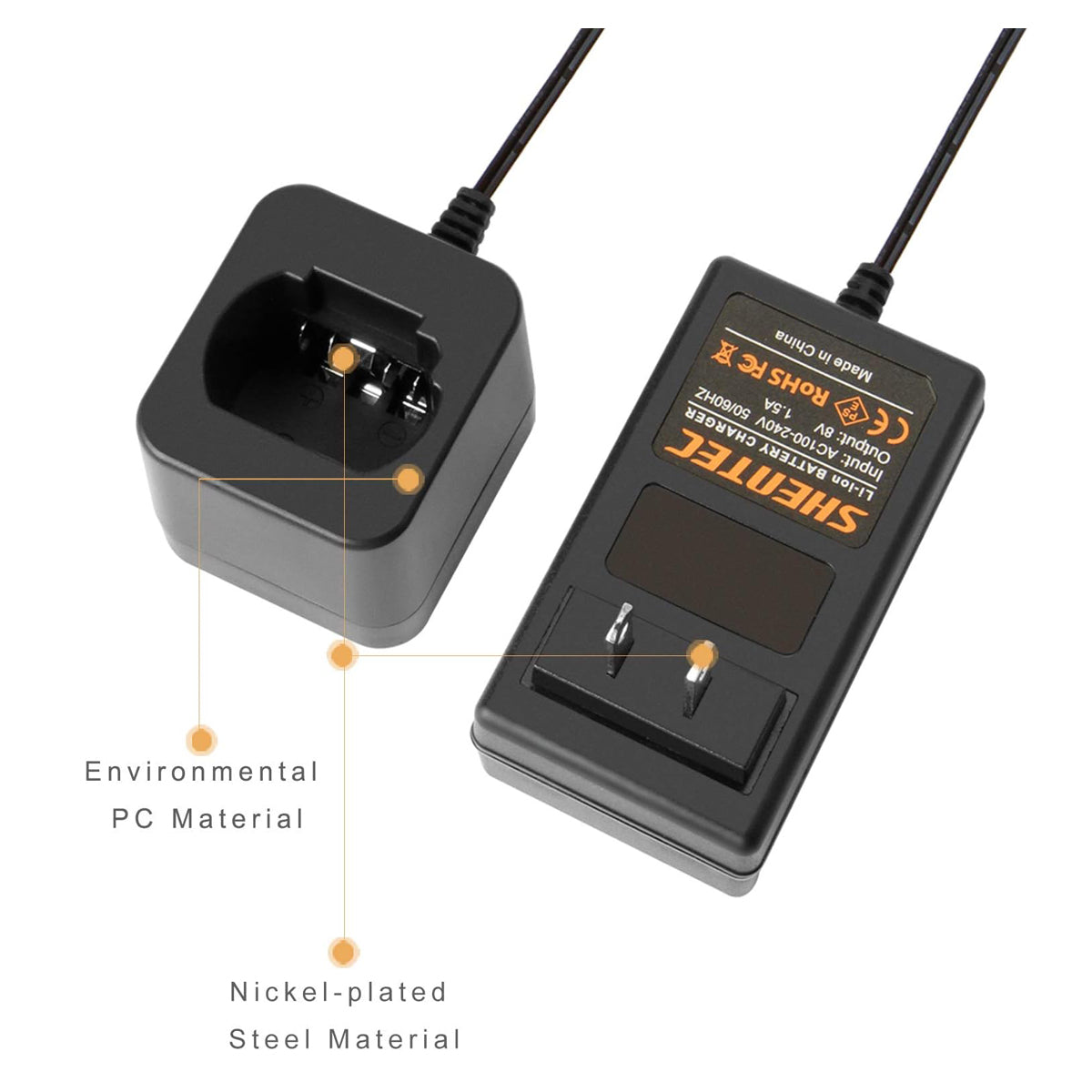 SHENTEC 8V Li-Ion Charger Compatible with DEWALT