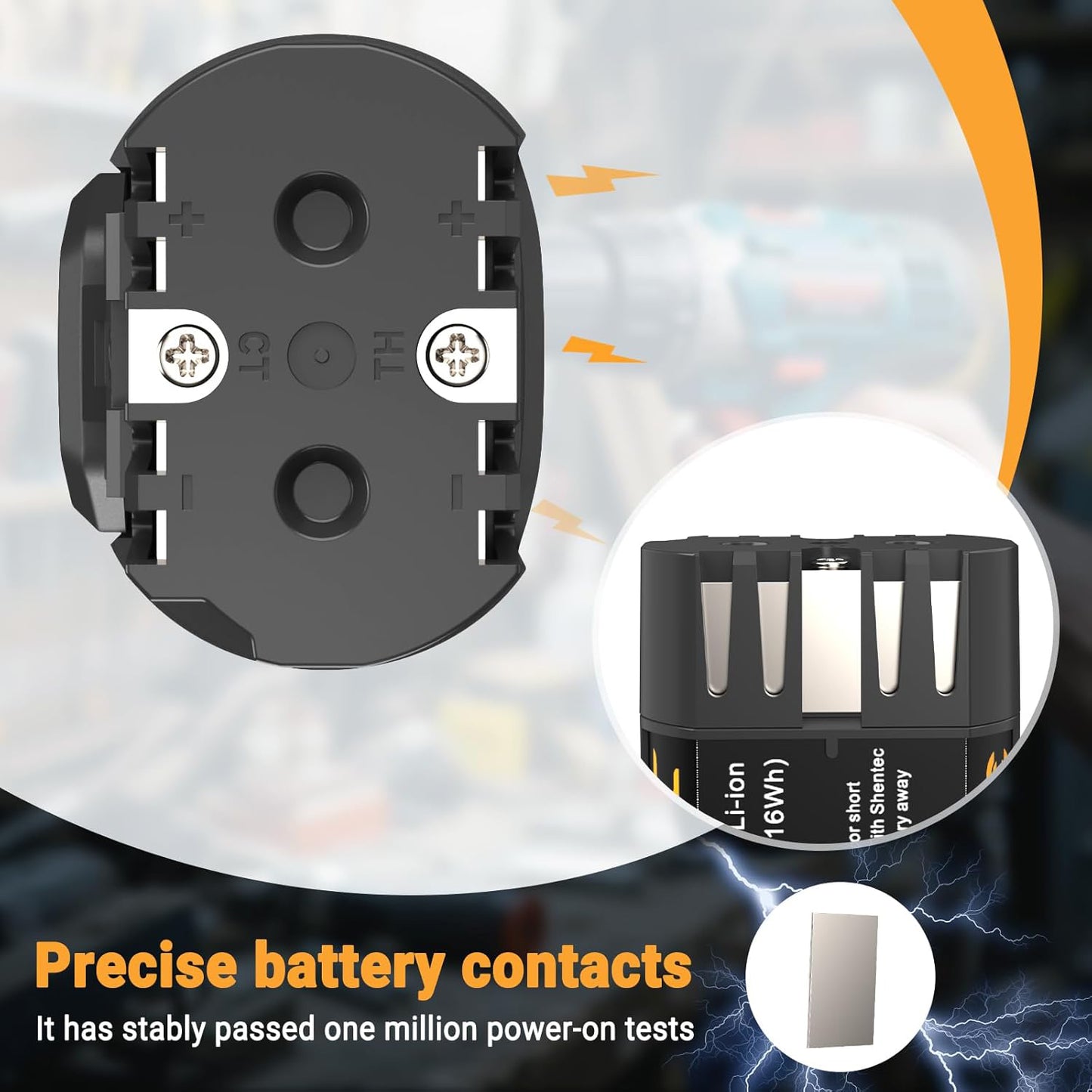 SHENTEC 2000mAh 8-Volt Replacement Battery Compatible with DEWALT