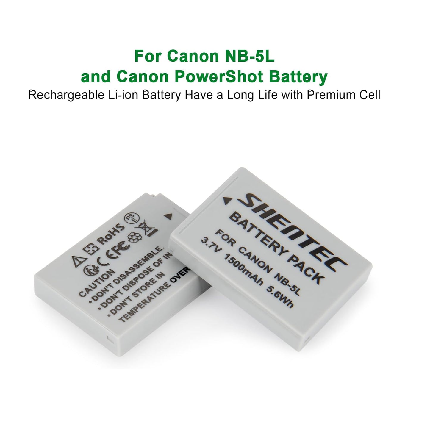 SHENTEC Li-ion Battery Charger for Canon PowerShot Digital IXUS