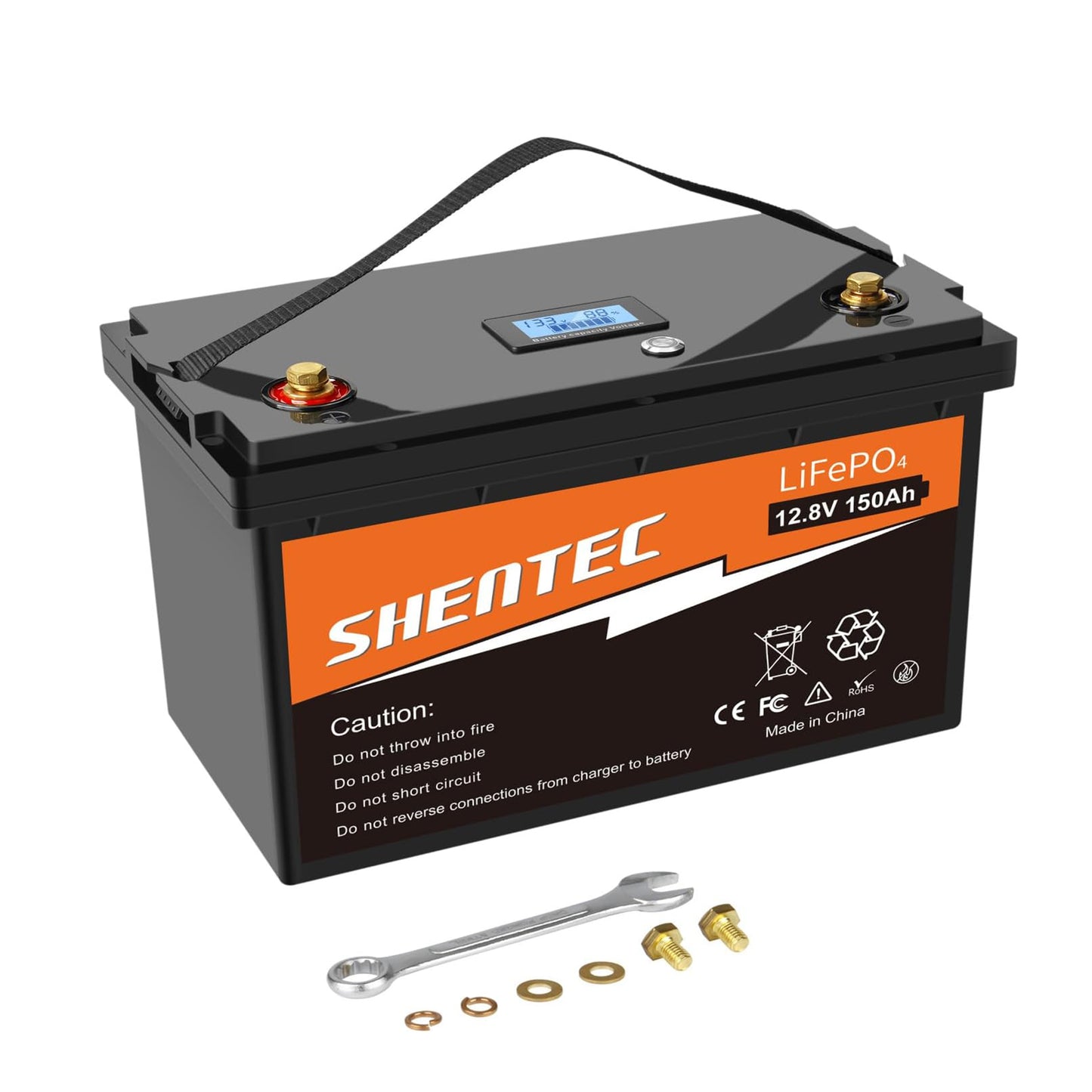 SHENTEC 12V 150Ah LiFePO4 Battery with 150A BMS 4000-10000 Cycles Deep Cycle