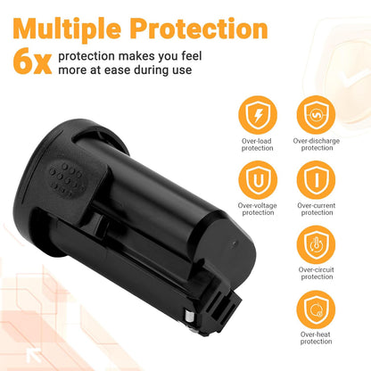 SHENTEC Batterie lithium-ion 3000ｍAh 12V compatible avec Dremel (chargeur 12V inclus)