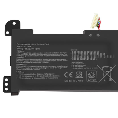 Batterie 42W B31Bi9H B31N1637 pour ASUS VivoBook S510UQ X510UR-3B X510UN-1A X510UQ-3F