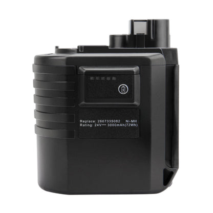 Batterie de remplacement Ni-MH SHENTEC 24 V 4000 mAH pour Bosch 2607335082 0611260539 GBH24VRE