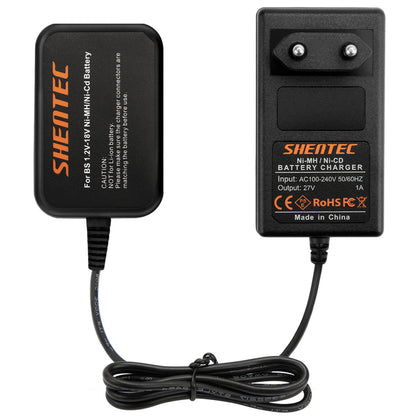 SHENTEC Kit batterie + chargeur 14.4V 2x pour Bosch BAT040 BAT140 BAT038 2607335276