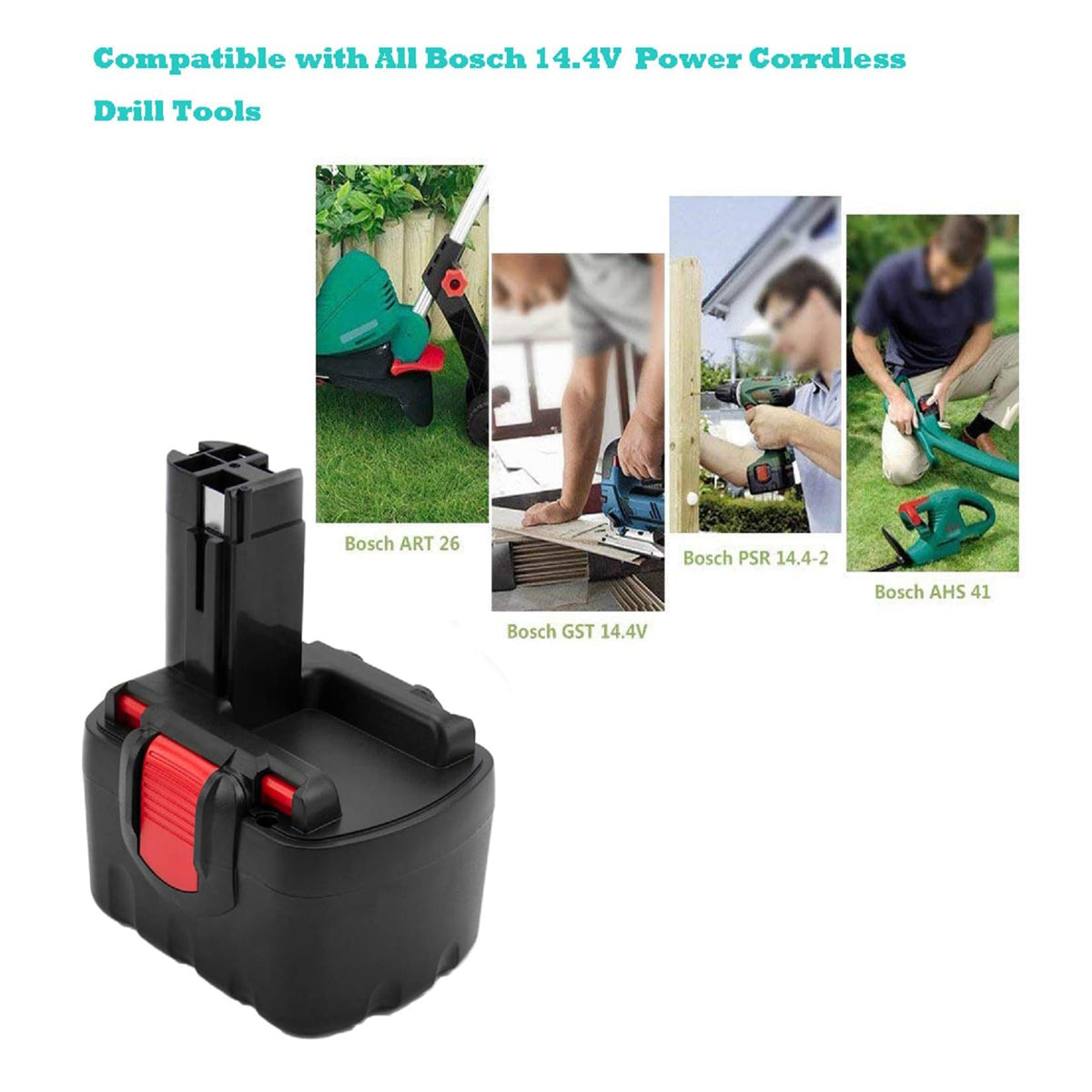 SHENTEC Batterie De Remplacement Ni-MH 14.4V 3.5Ah Compatible Avec BAT038 BAT040 BAT041 BAT140 BAT159 2607335263 2607335264 2607335275 2607335276 2607335385