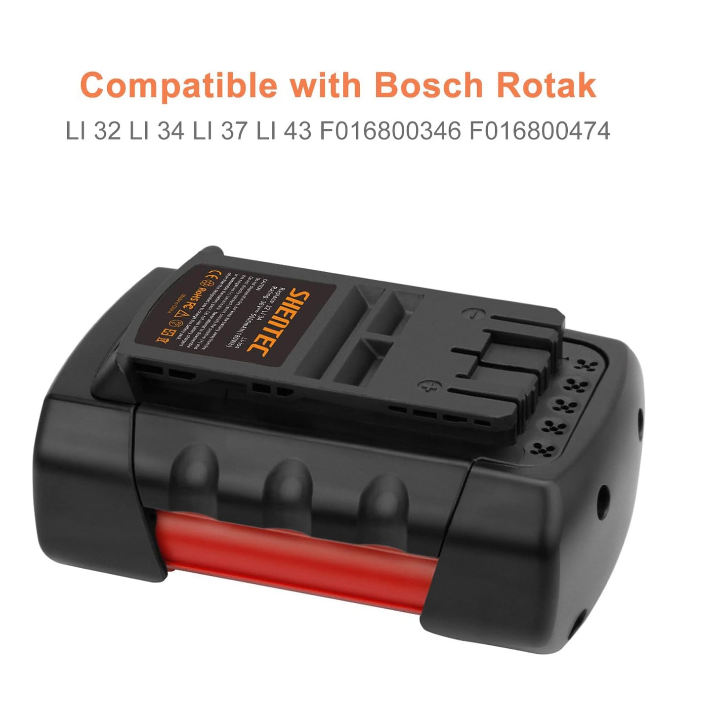 SHENTEC Batterie de remplacement Li-ion 36V 5aH pour Bosch Rotak 32 LI 34 LI 37 LI 43 LI Bosch 36V BAT810 BAT836 BAT840 D70771 2607336003