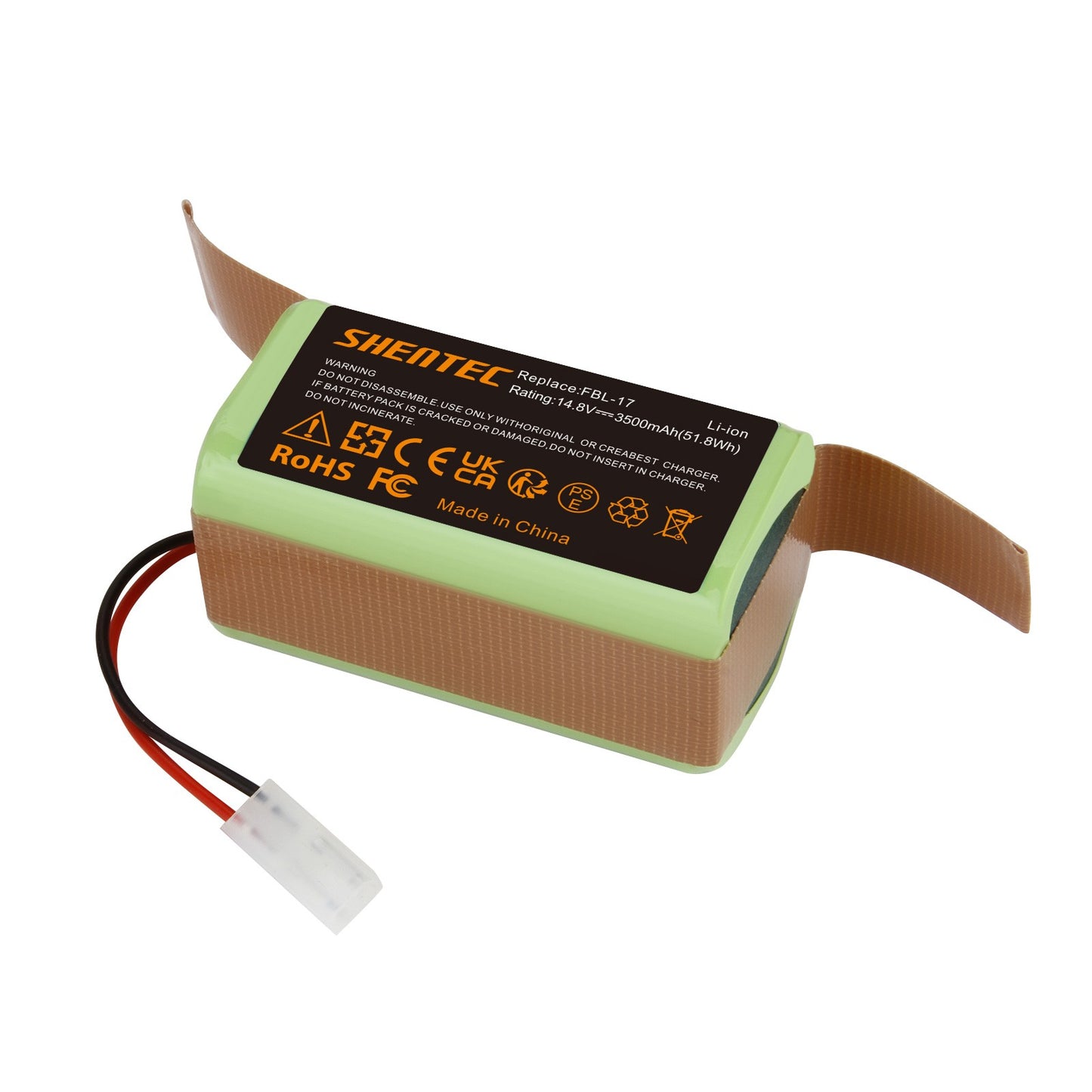 SHENTEC Batterie 14,8 V 3,5 Ah pour Bissell EV675, 2503, 2933, 2859, 3115, Bob Sweep WJ540011