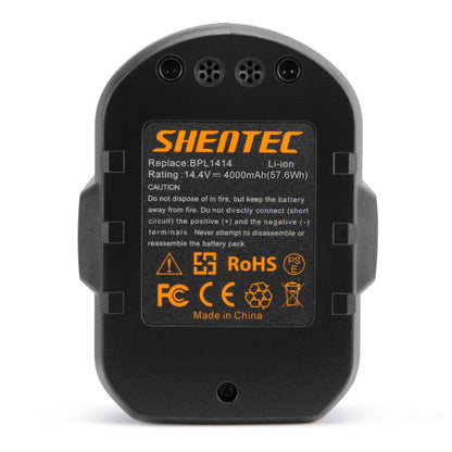 SHENTEC 4Ah 14.4V Li-ion BATTERIE DE REMPLACEMENT POUR RYOBI BPL1414 LLCD14021 LCDI14022 LCD1402 130224052
