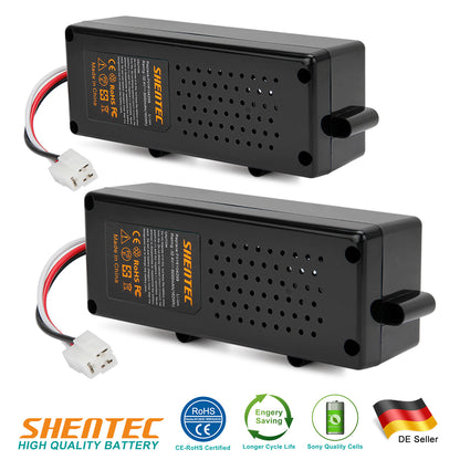 SHENTEC Lot de 2 batteries Li-ion 32.4V 5.0Ah pour Bosch Indego F016104299 Indego 800 1000 1200 3600