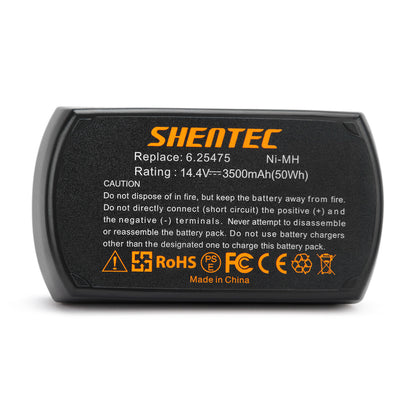 SHENTEC 3500mAh 14.4V Batterie De Remplacement Pour Metabo 6.25475 6.25476 BSZ 14.4 SBZ 14.4 Impuls