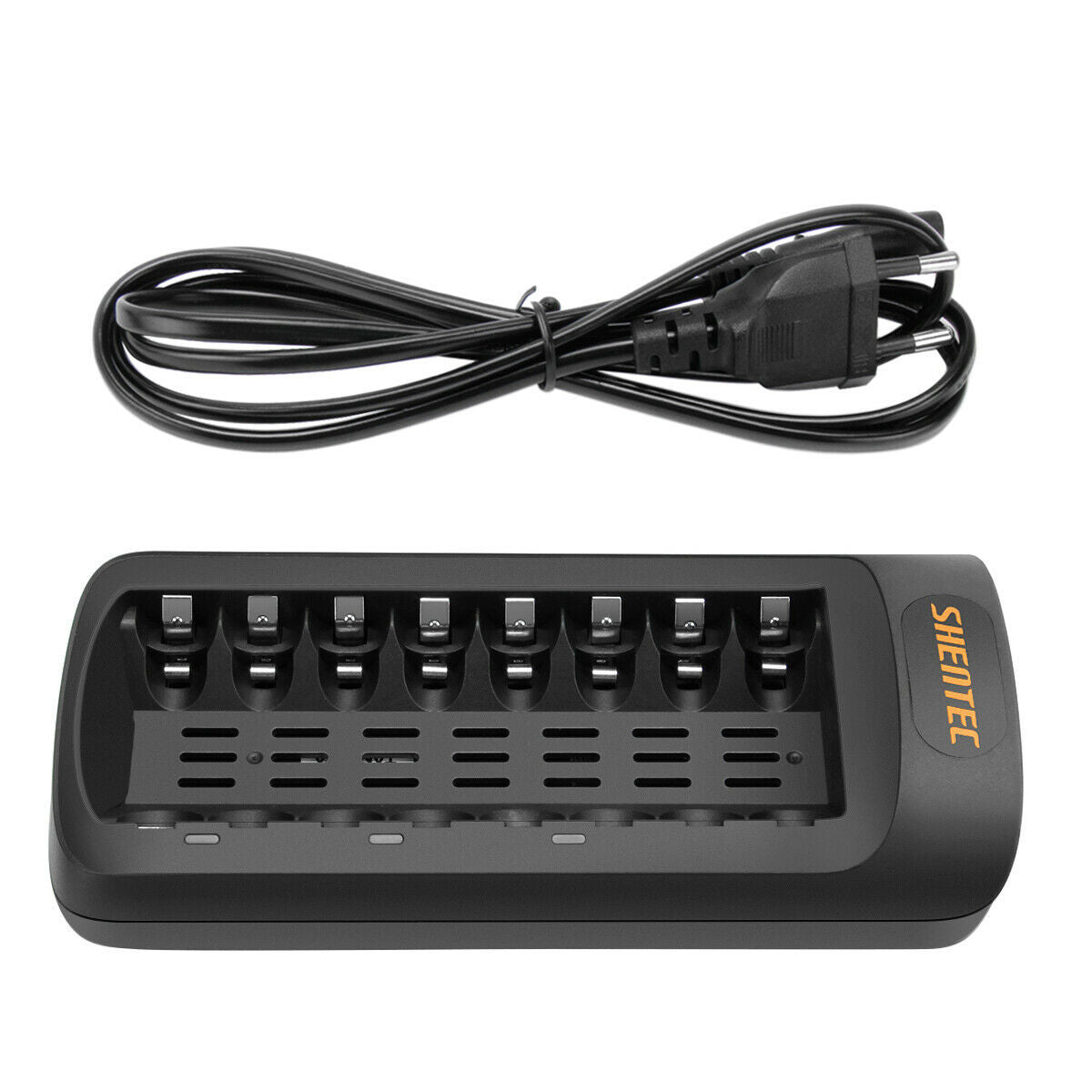 SHENTEC Chargeur intelligent à LED pour 8 batteries rechargeables AA/AAA Ni-MH/Ni-Cd