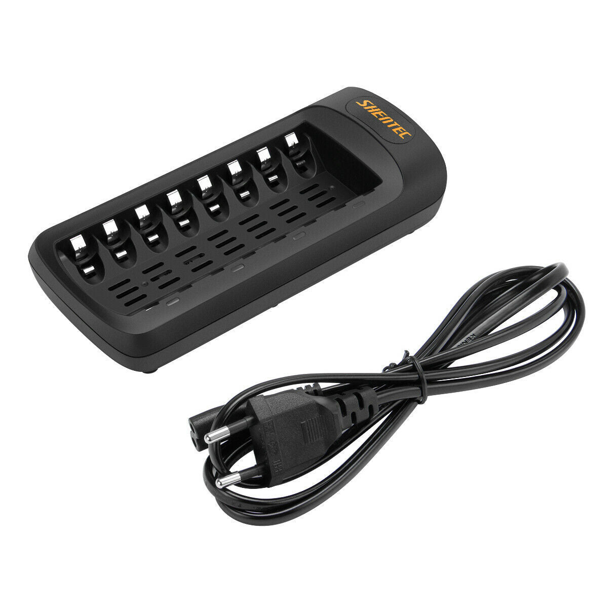 SHENTEC Chargeur intelligent à LED pour 8 batteries rechargeables AA/AAA Ni-MH/Ni-Cd