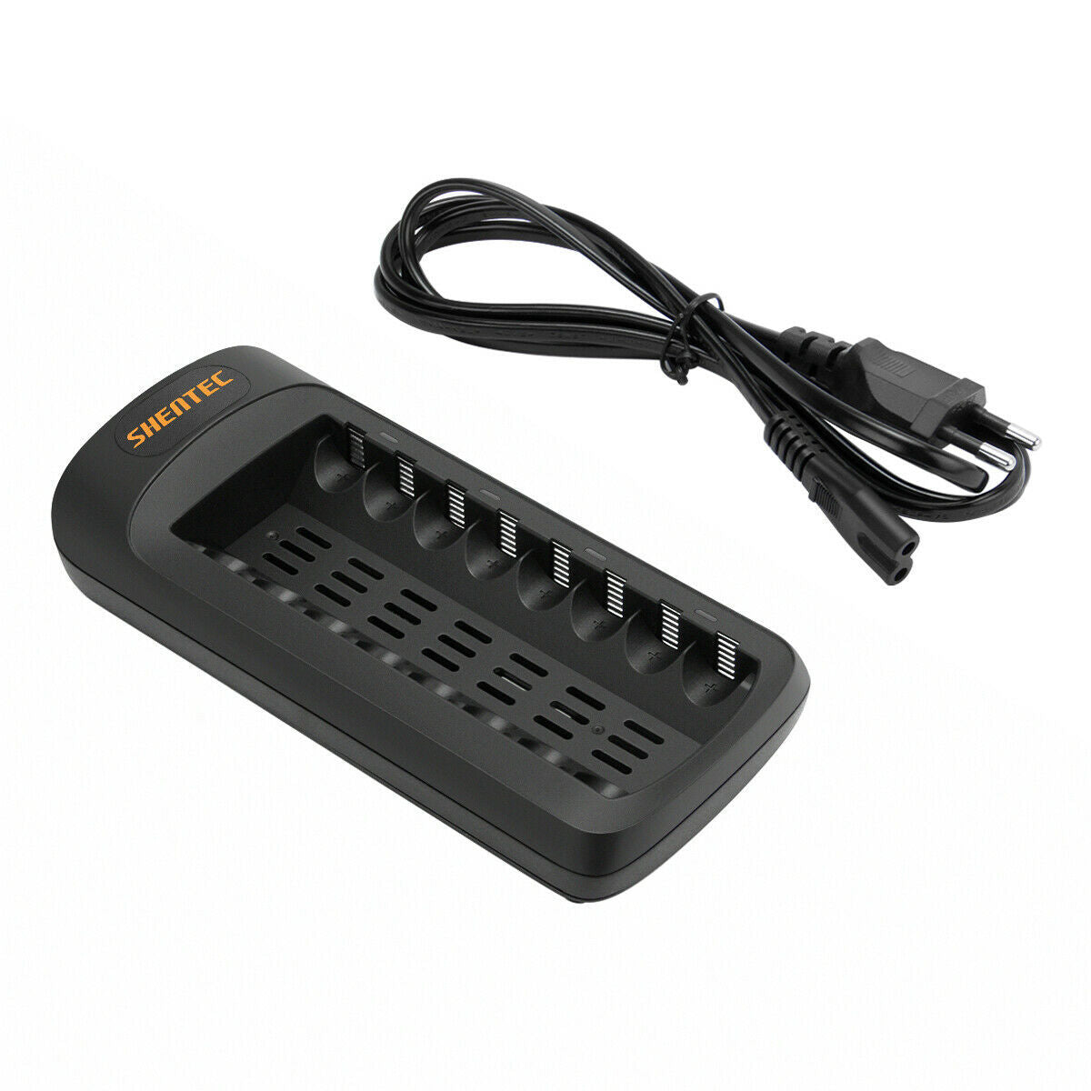 SHENTEC Chargeur intelligent à LED pour 8 batteries rechargeables AA/AAA Ni-MH/Ni-Cd
