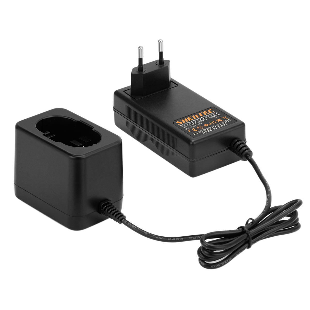 SHENTEC Chargeur de batterie Ni-MH/CD 7,2V-24V pour Bosch BAT040 BAT045 BAT240 GDS GSR GS PSB