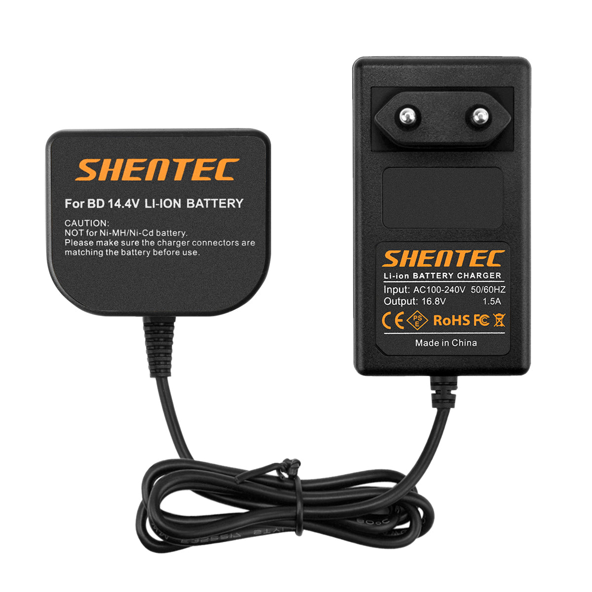 SHENTEC 14.4V Chargeur de Batterie Li-ion pour Black&Decker BL1314 LB16 ASL148KB LDX120C LST220