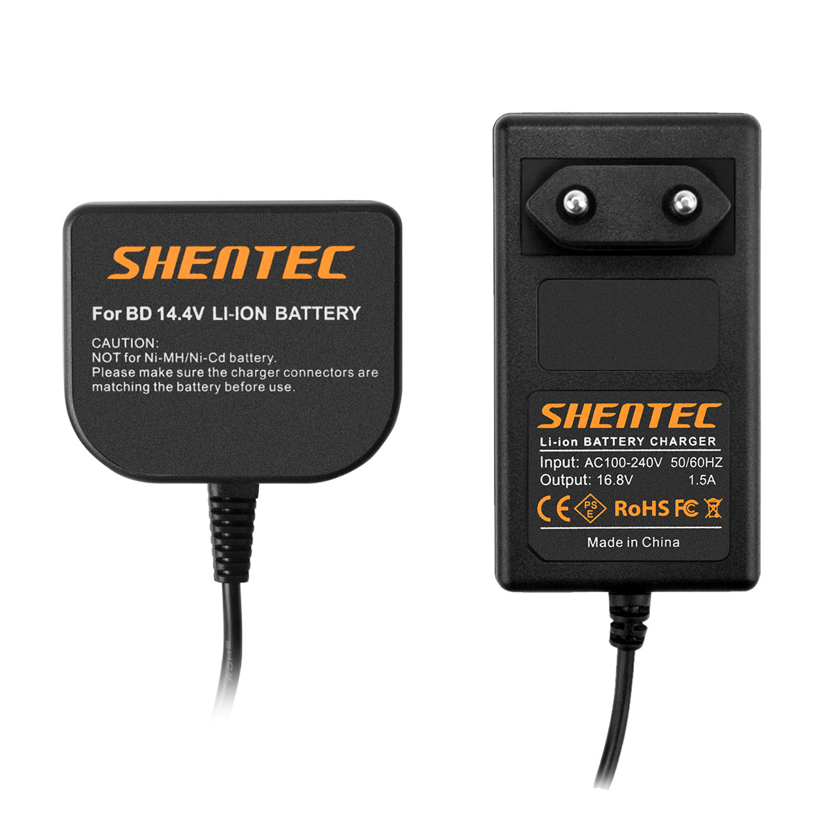 SHENTEC 14.4V Chargeur de Batterie Li-ion pour Black&Decker BL1314 LB16 ASL148KB LDX120C LST220