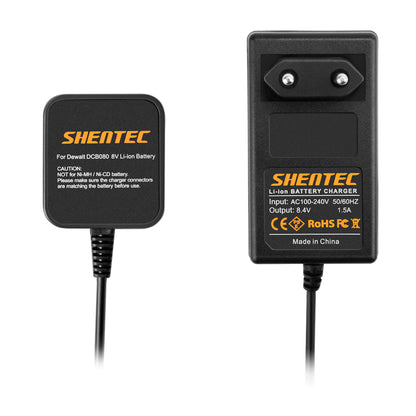 SHENTEC Chargeur de batterie Li-ion 7,2V pour Dewalt DCB080 DCF680N1 DCF682 DCF680G2 DW4390