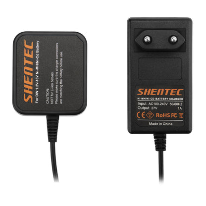 Chargeur de batterie SHENTEC pour Dewalt DW925K-2, DW925K2, DW920K, DW920K-2 (1.2V–18V)