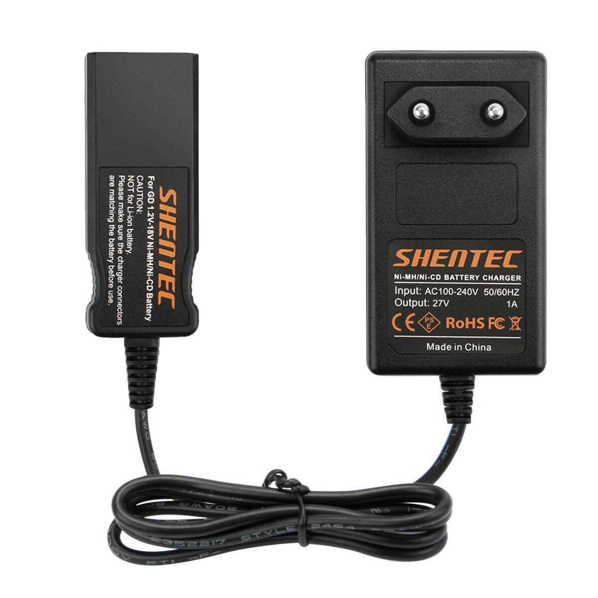 SHENTEC Chargeur de batterie 18V Ni-MH/Ni-CD pour Gardena Turbotrimmer SmallCut 300 648872 8834-20