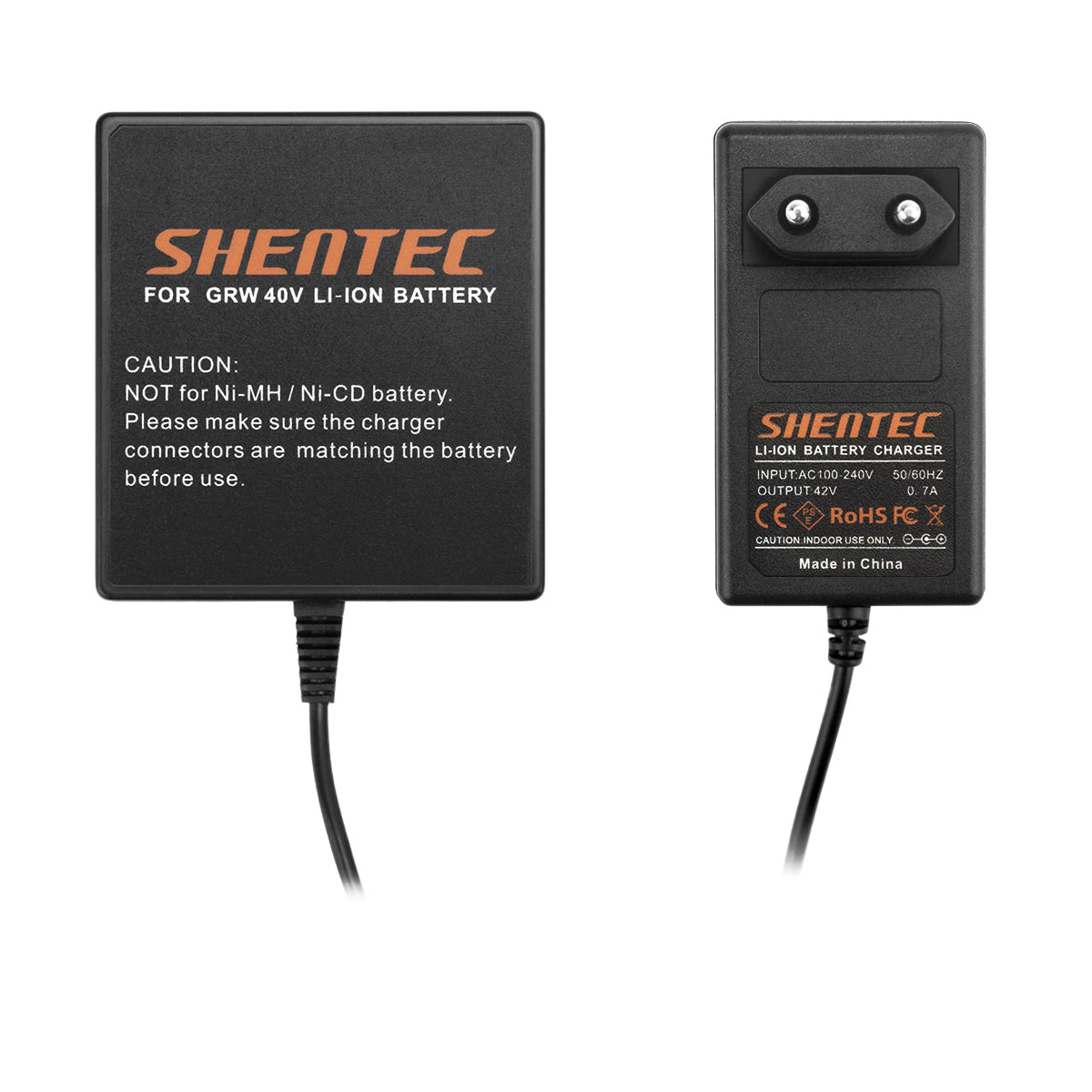 SHENTEC Chargeur de batterie lithium 40V pour GreenWorks 29472 29282 24322 25302 G-MAX