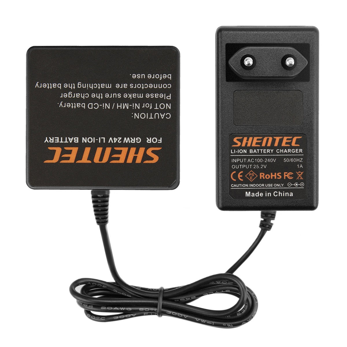 SHENTEC Chargeur de batterie lithium 24V pour GreenWorks G-24 29807 29322 29852 29837 29842