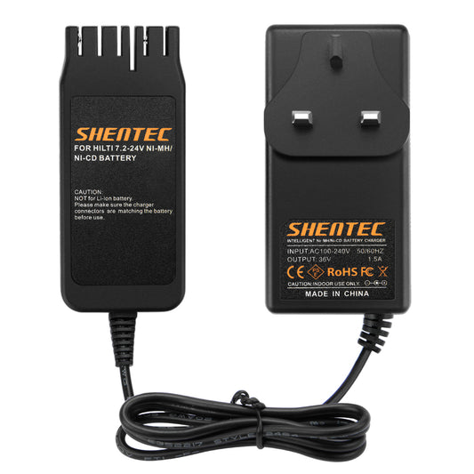 SHENTEC Chargeur de batterie Ni-MH 24V pour HILTI 24V B24, B 24/2.0, B 24/3.0 UH 240-A