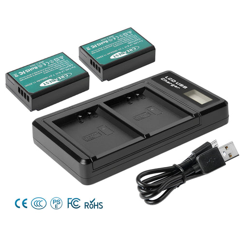 2x LP-E10 Batterie et Chargeur Pour Canon Rebel T3 T5 Kiss X50 EOS 1200D 1300D 2000D