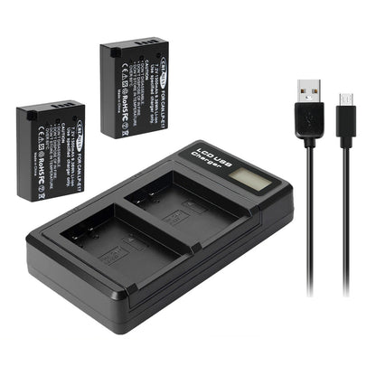 2x Batterie LP-E17+Chargeur Pour Canon M3 200D 250D 750D 850D 800D X8i X9 77D M6 M5