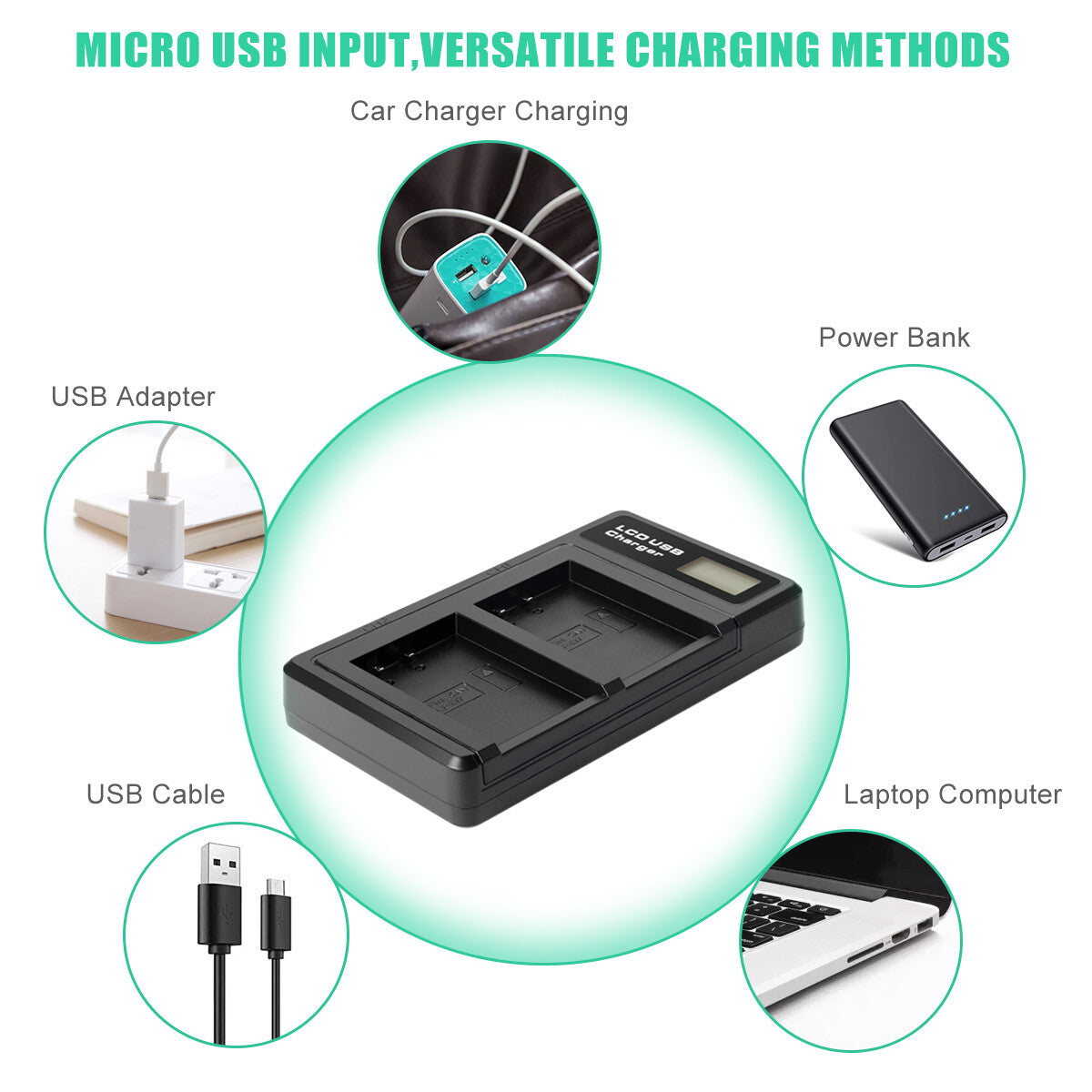 2x Batterie LP-E17+Chargeur Pour Canon M3 200D 250D 750D 850D 800D X8i X9 77D M6 M5