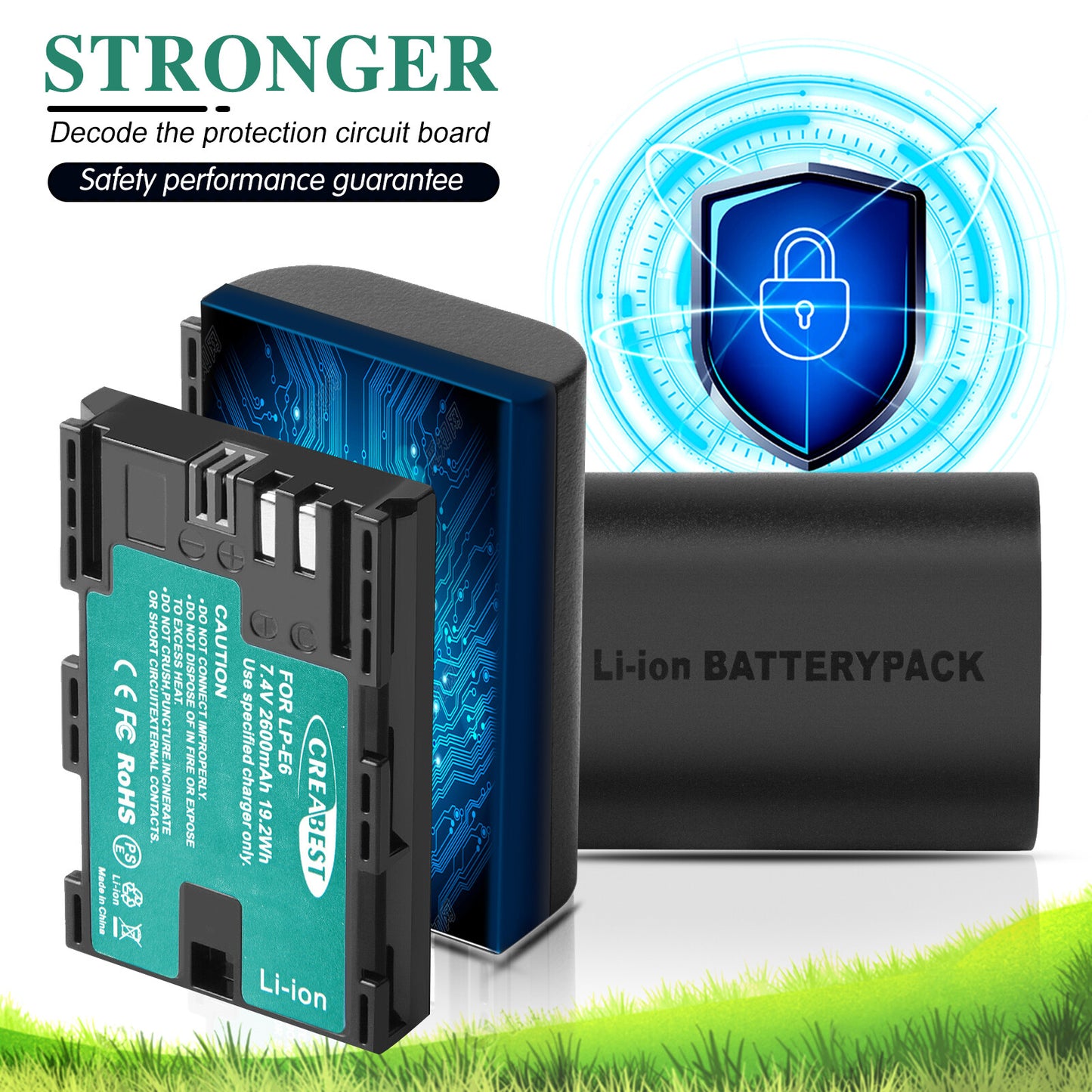 2xLP-E6 LP-E6N Batterie+Chargeur double pour Canon EOS 90D 5D Mark III IV 80D 60D 70D