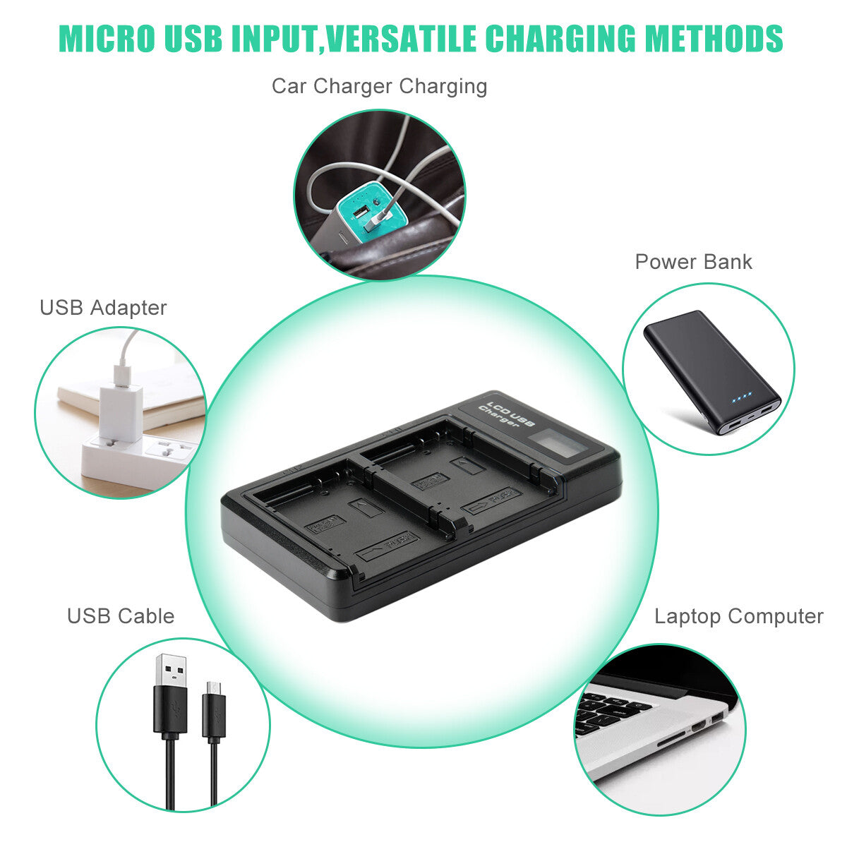 SHENTEC 2x Batterie LP-E8 + Chargeur Double Pour Canon EOS 550D 600D 650D 700D Kiss T2i X4 X5