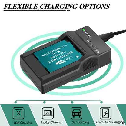 2x NB-11L/11LH Batterie+Chargeur Pour Canon SX410 SX420 SX430 IS IXUS 180 185 190