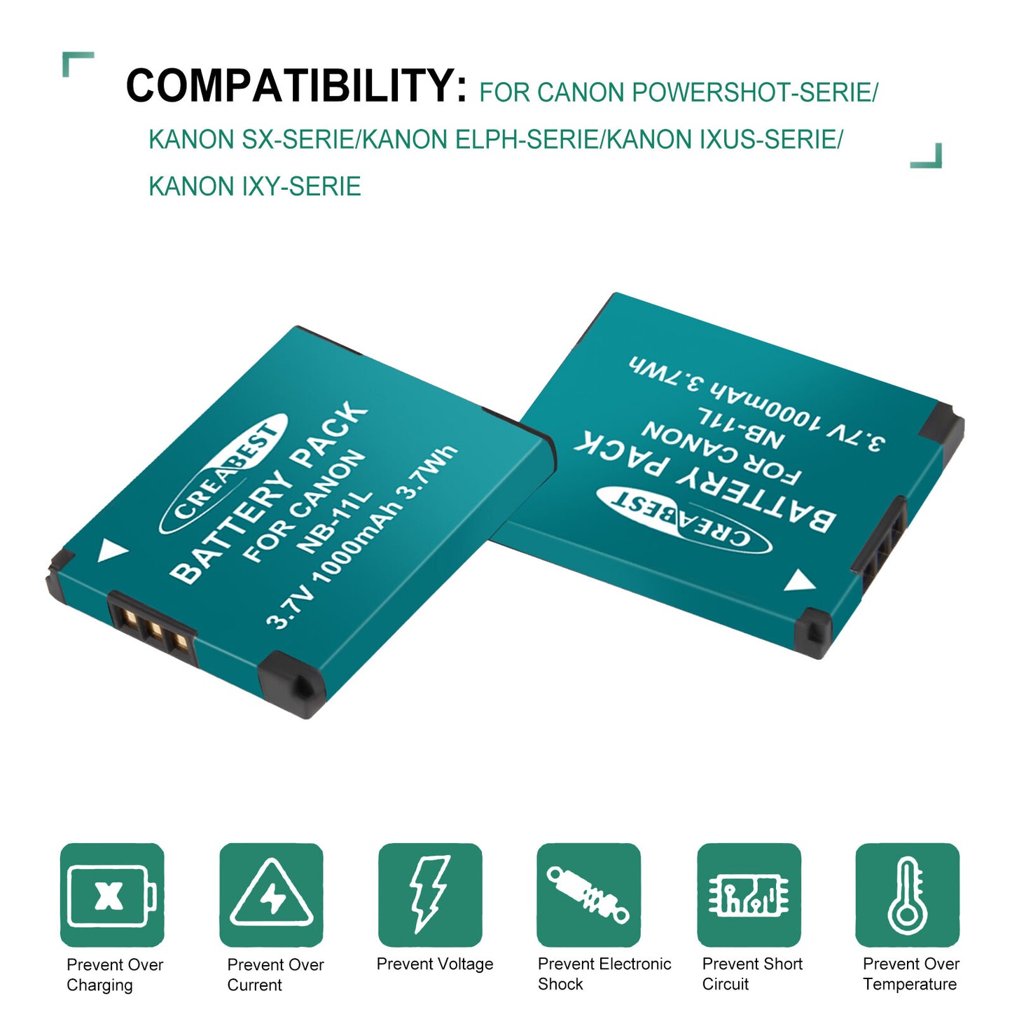 2x NB-11L/11LH Batterie+Chargeur Pour Canon SX410 SX420 SX430 IS IXUS 180 185 190
