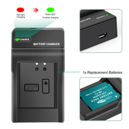 2x NB-11L/11LH Batterie+Chargeur Pour Canon SX410 SX420 SX430 IS IXUS 180 185 190