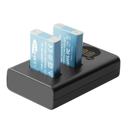 2x Batterie NB-13L + chargeur LCD pour Canon PowerShot SX620 HS G5X G7X Mark III II