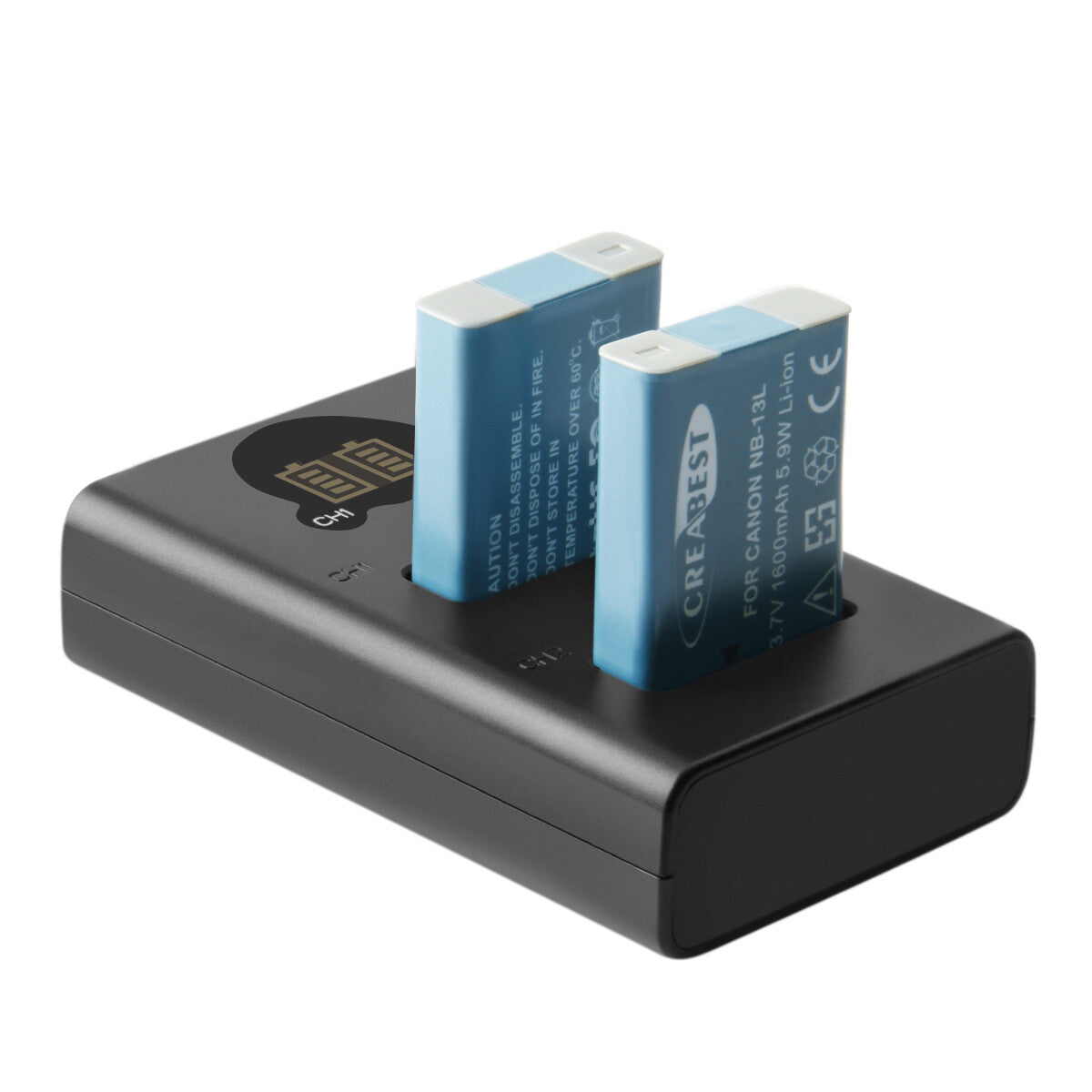 2x Batterie NB-13L + chargeur LCD pour Canon PowerShot SX620 HS G5X G7X Mark III II