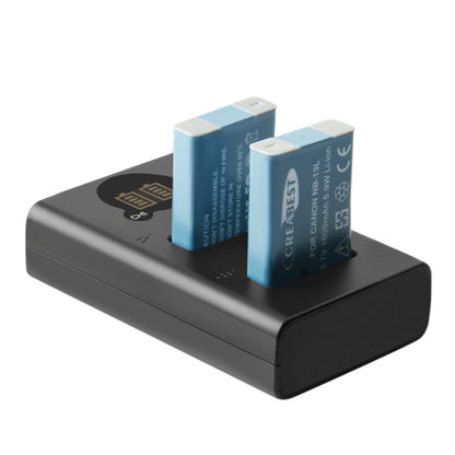 2x Batterie NB-13L + chargeur LCD pour Canon PowerShot SX620 HS G5X G7X Mark III II