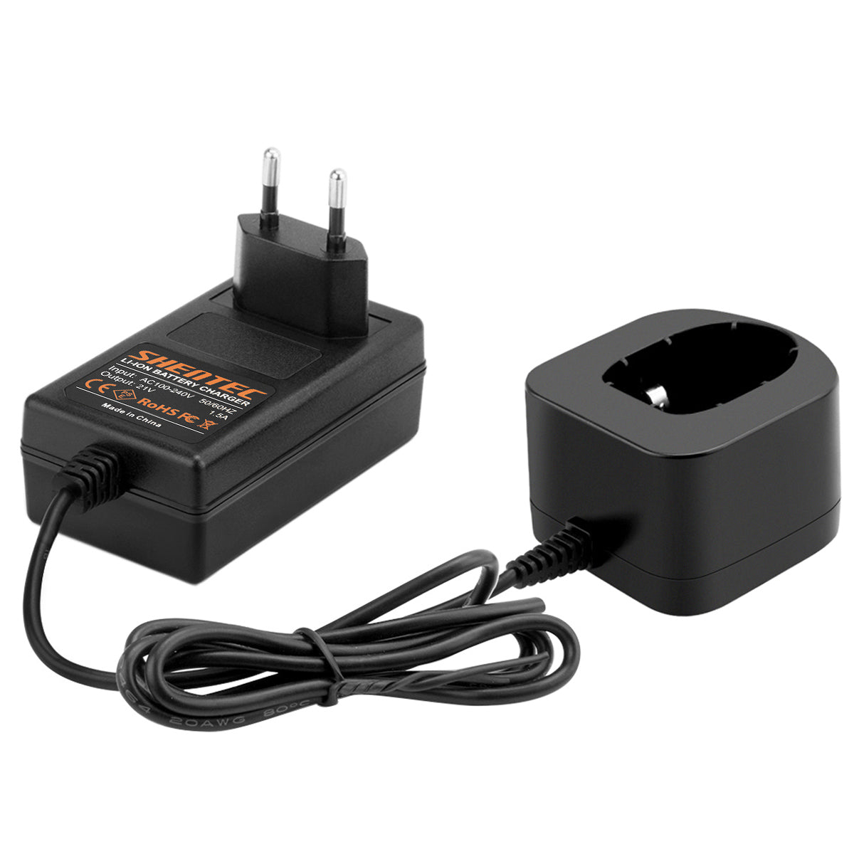 SHENTEC Chargeur de batterie 18V pour RYOBI BPL18151/P105/P106/P108/P102/CMD-1802/CMI-1802