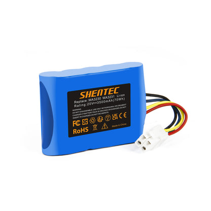 SHENTEC Batterie Li-ion 20V 3500mAh pour Worx 50032774 50032492 WA3230 WA3231 WR092S