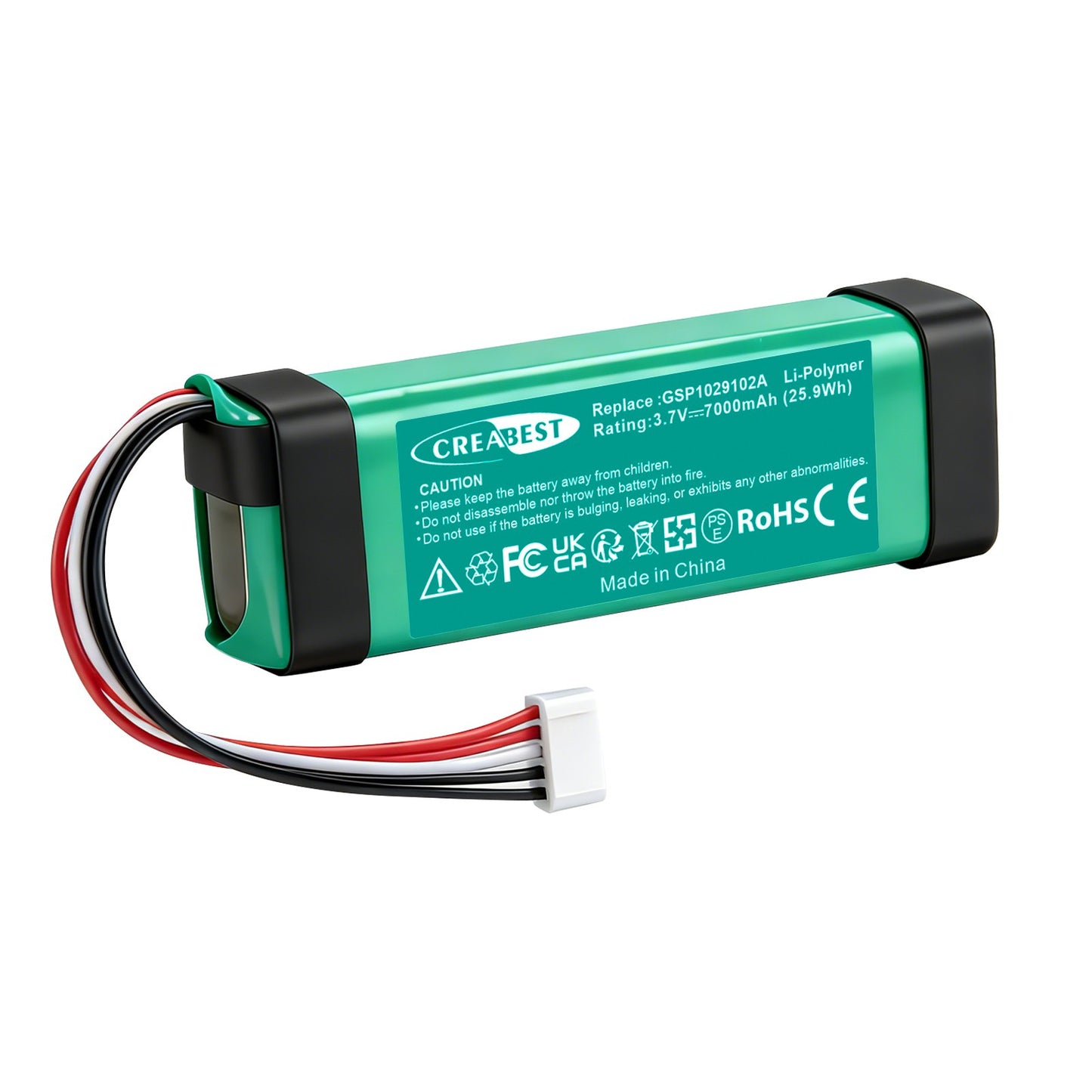 Batterie 3,7 V 7000 mAh pour enceinte audio Bluetooth sans fil JBL Charge 3 GSP1029102A