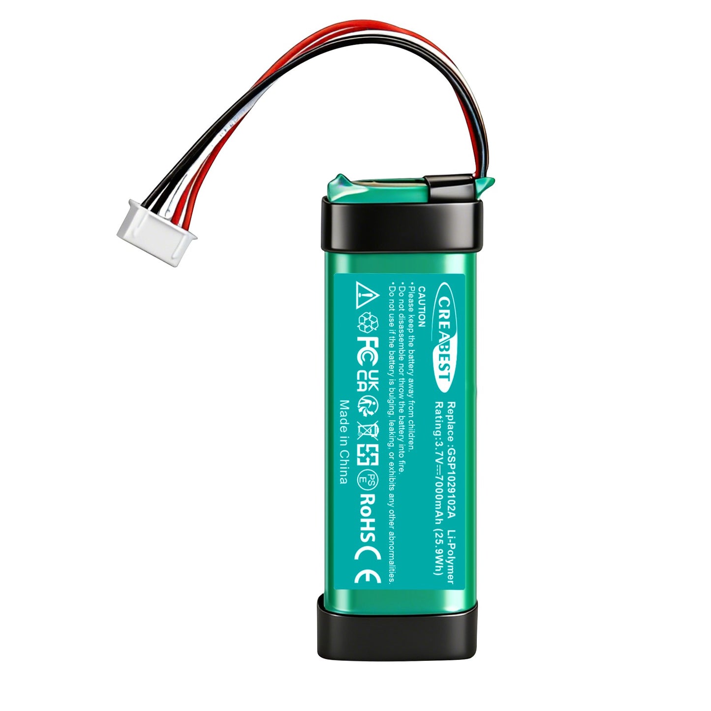Batterie 3,7 V 7000 mAh pour enceinte audio Bluetooth sans fil JBL Charge 3 GSP1029102A